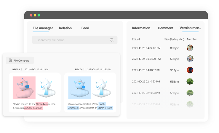 Project File Manager Features - File Compare